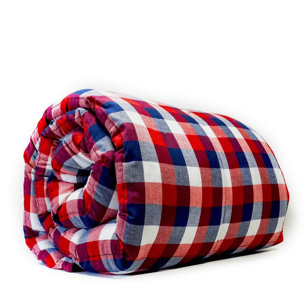 Red plaid weighted blanket sale