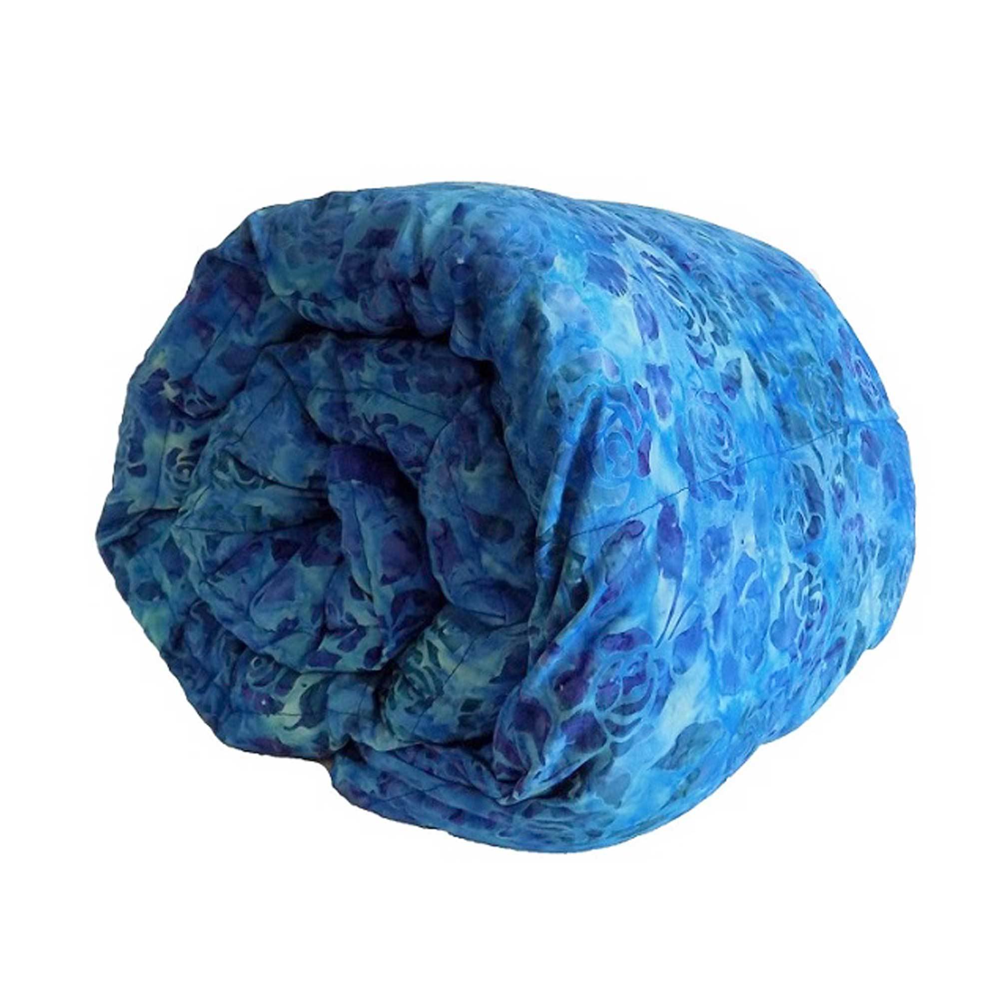 Mosaic Weighted Blankets Blue Roses Weighted Blanket