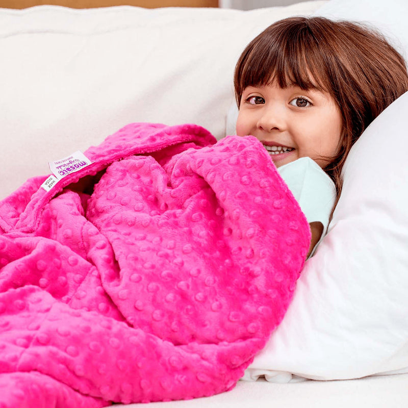 Pink Minky Weighted Blanket Improves Sleep, Anxiety, and Mood Mosaic
